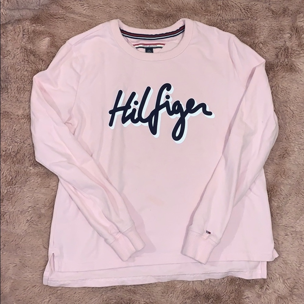 Pink Tommy Hilfiger crew neck